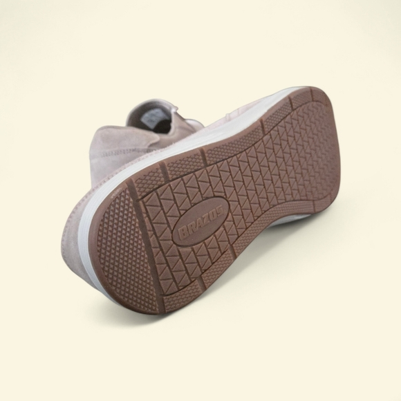 Women's Bazos Tan Suede Steel Toe Loafers Slip On Size 10 - Picture 3 of 6